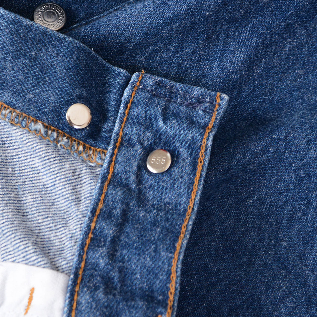 Levi's 501 vintage, indigo blue denim, 555 Valencia Factory, Levi's Japan item