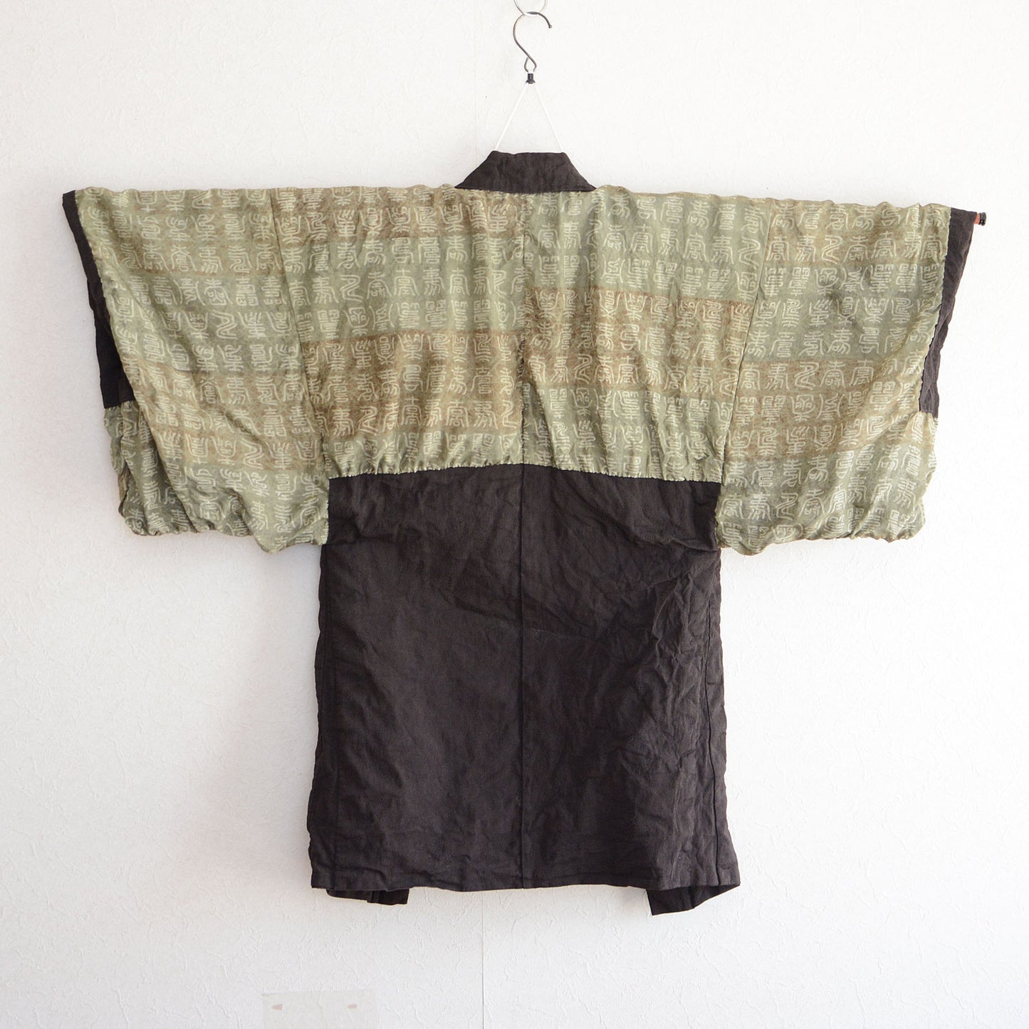 Haori Kimono Japanese Vintage Jacket Chirimen Fabric Uramasari Classical Chinese Lining Montsuki