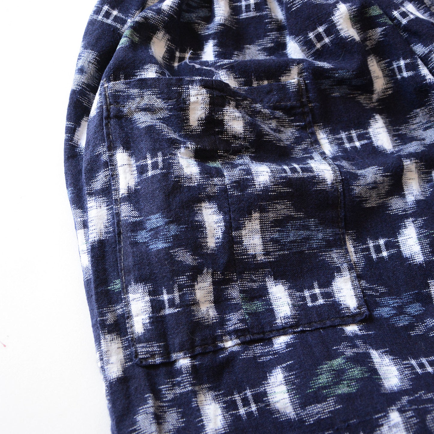 Monpe Pants Noragi Japanese Fabric Cotton Vintage Kasuri Pattern