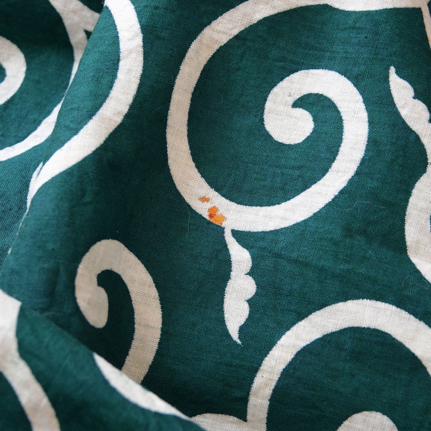 Karakusa Furoshiki Wrapping Cloth Japanese Fabric Cotton Vintage Green Large