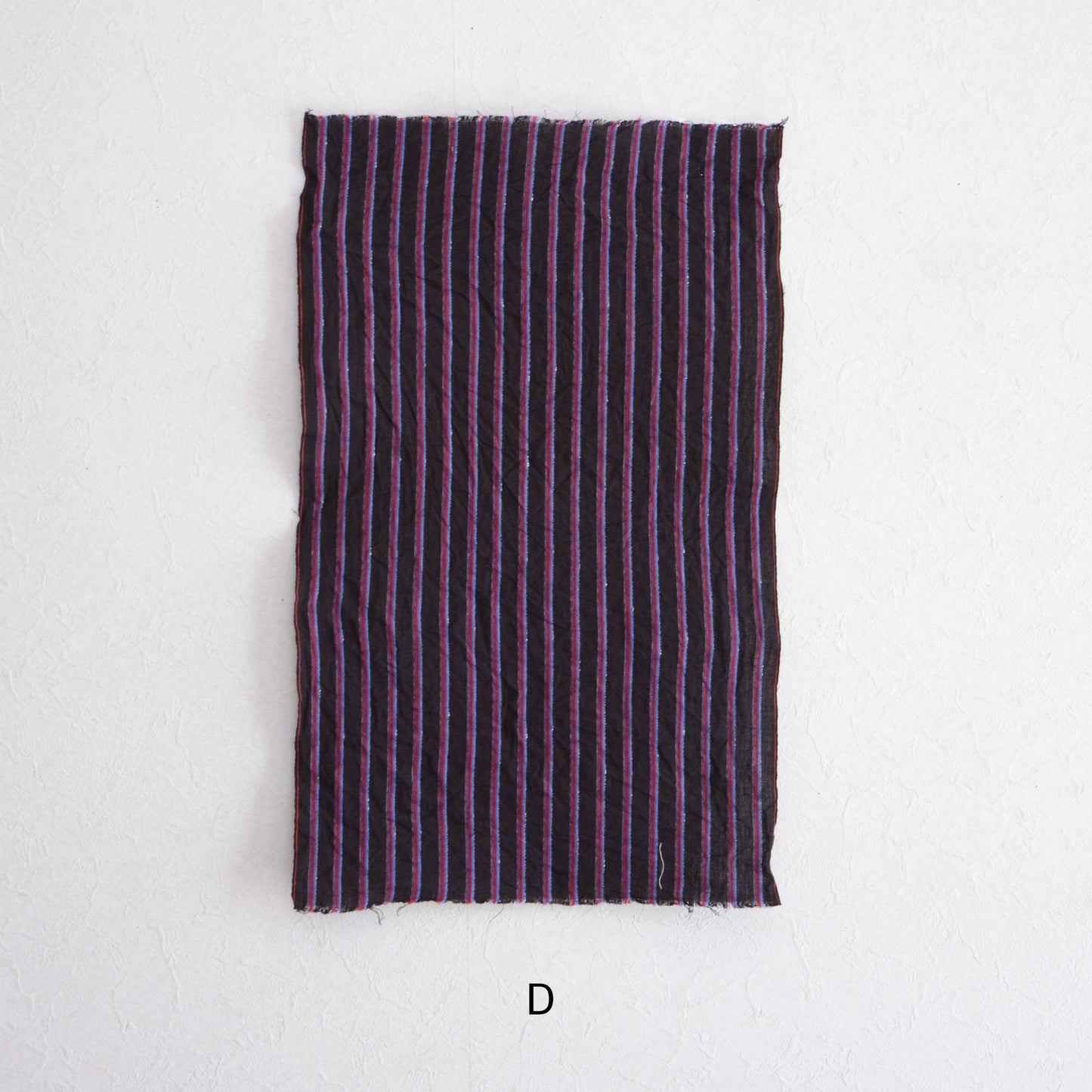 Japanese Fabric Scraps Set Cotton Stripe Kasuri Pattern Vintage B6