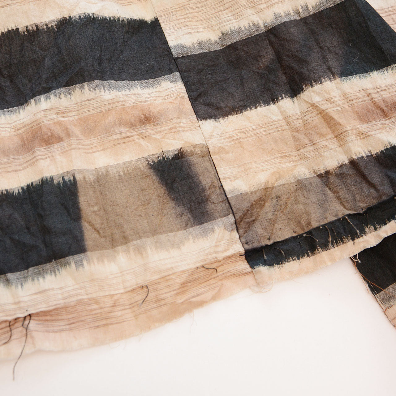 Japanese Vintage Cotton Textile with Signs of Age