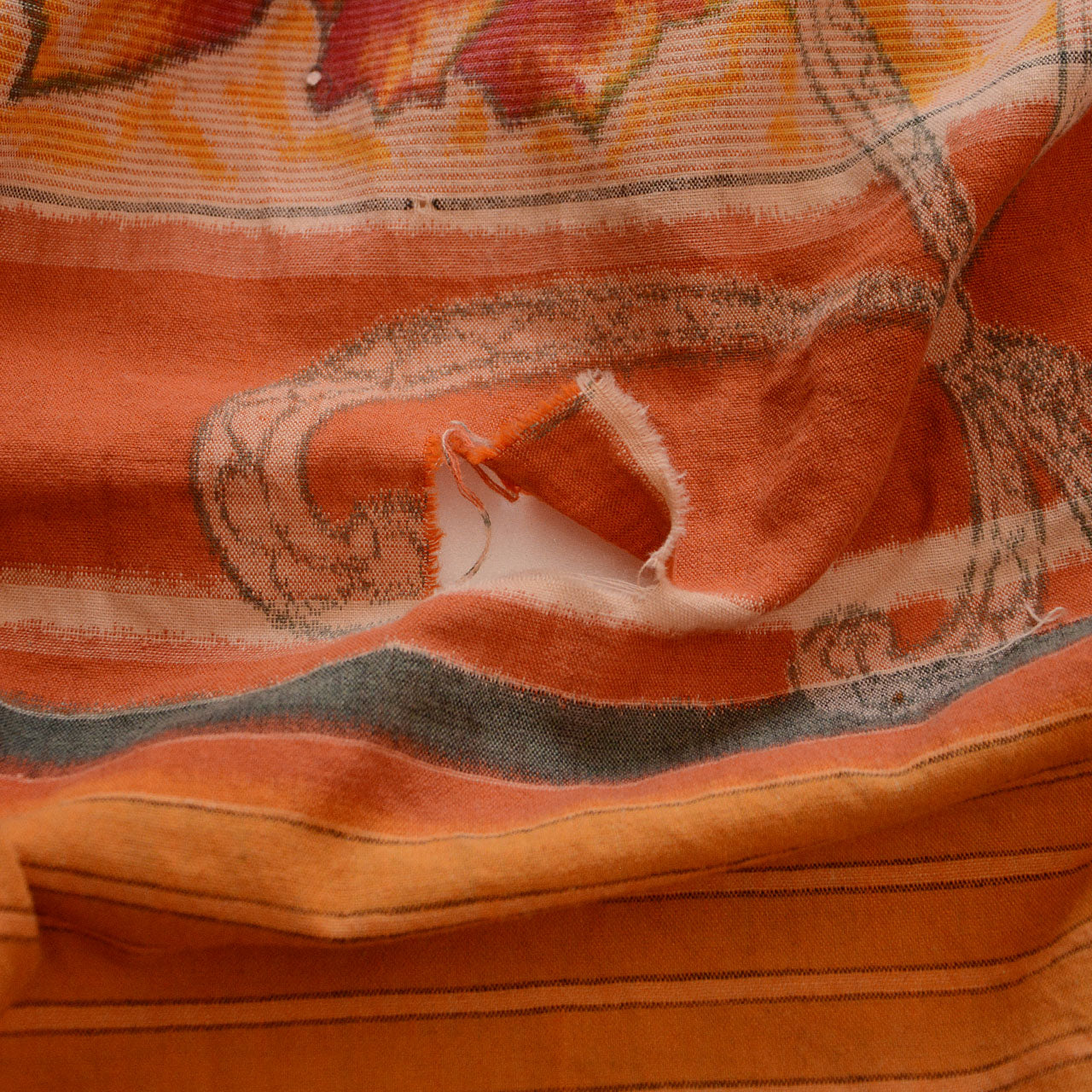 large vintage Japanese cotton cloth for sewing and interior