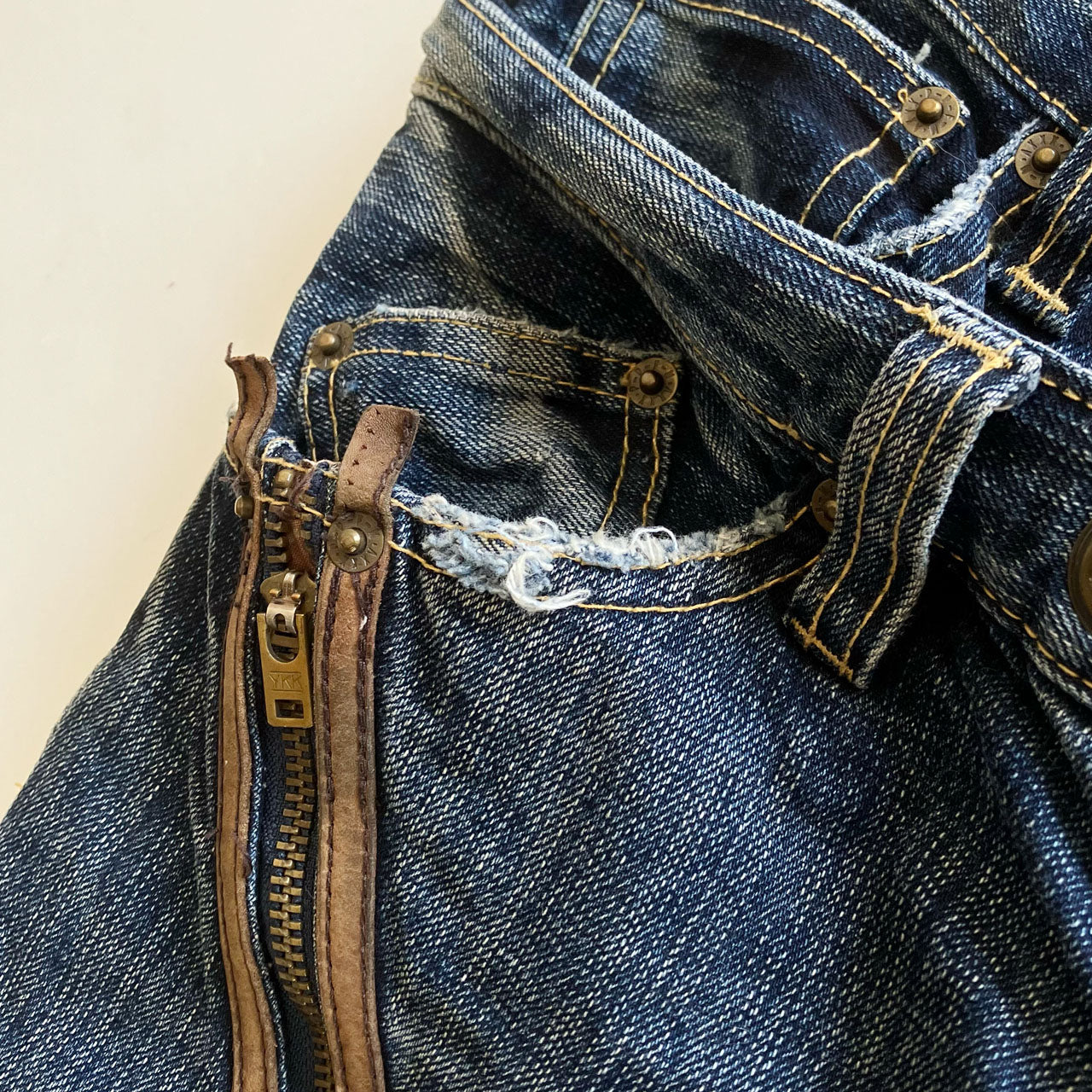 Rare archive PPFM jeans with gimmick design
