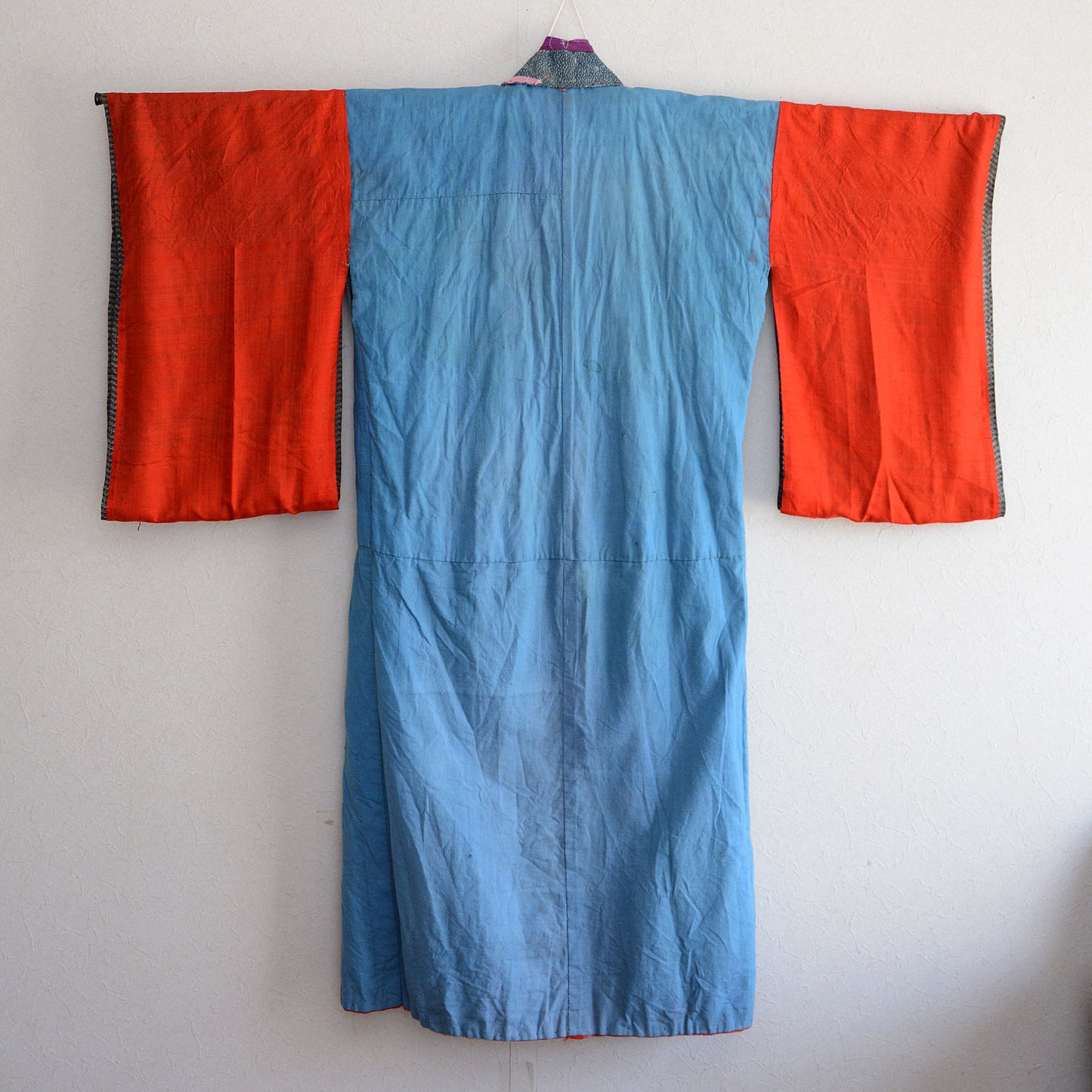 Juban For Women Kimono Robe Long Crazy Pattern Butterfly Japan Vintage