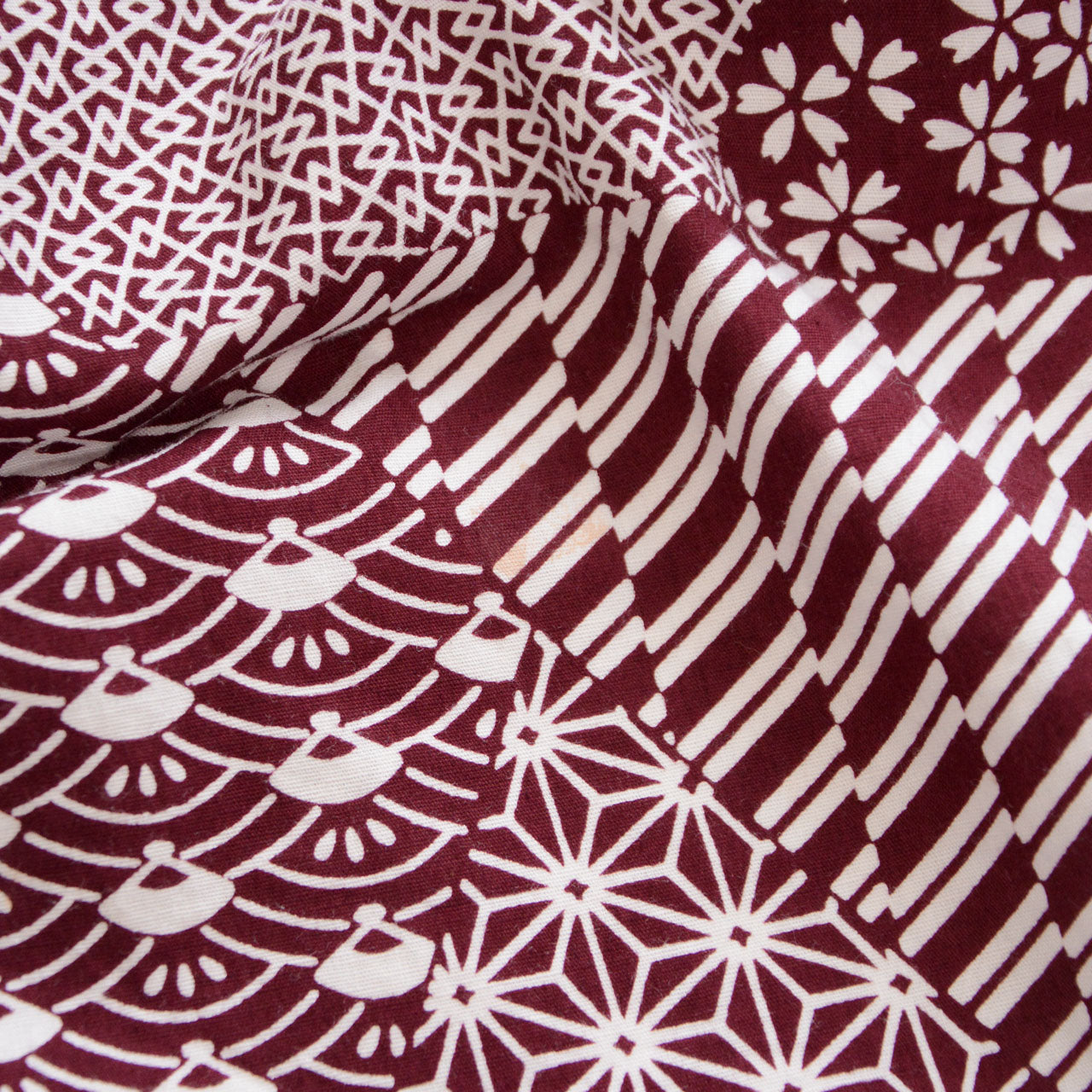Traditional Japanese furoshiki with patchwork-style dyeing