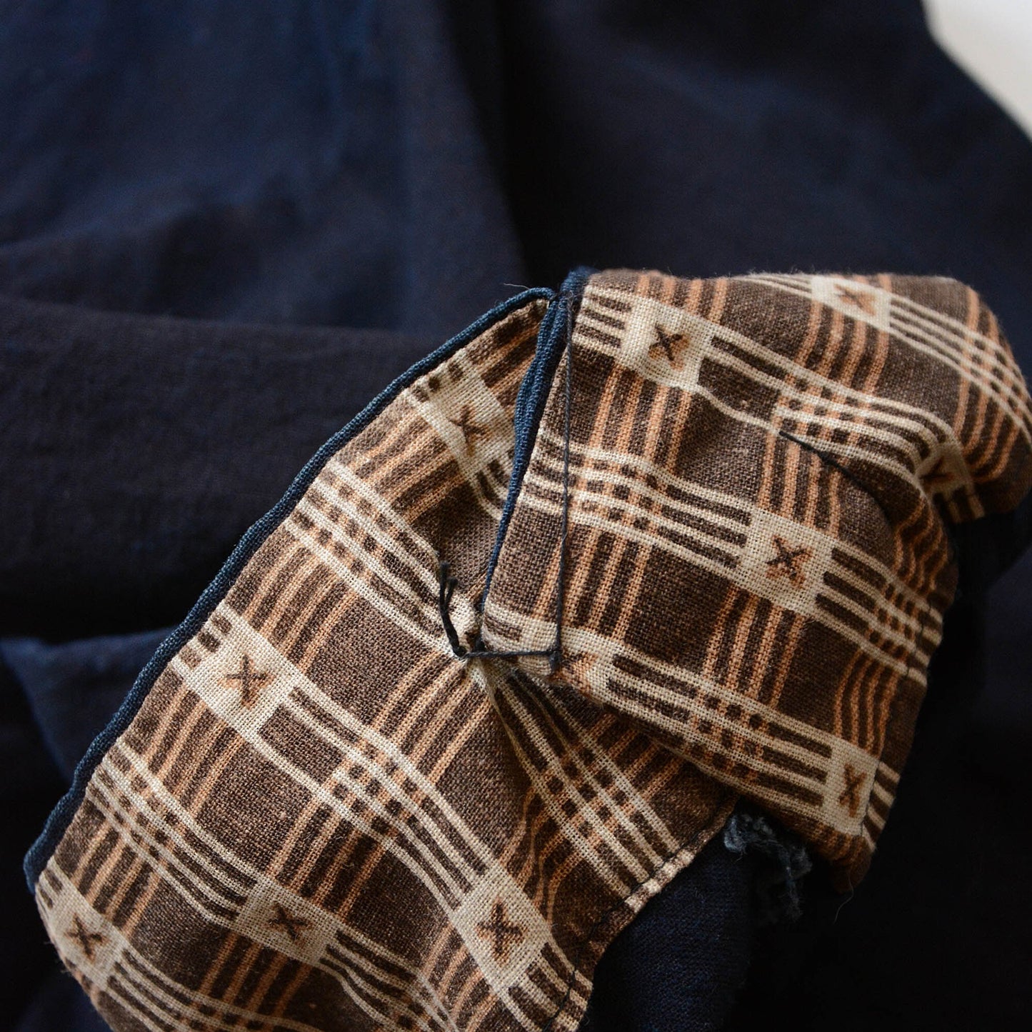 Happi Coat Men Hanten Jacket Indigo Kimono Cotton Japanese Fabric Vintage Kanji 6