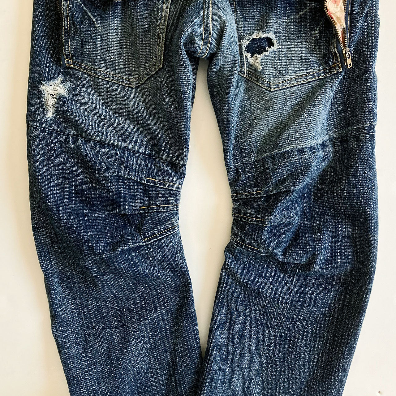 Layered-style Y2K denim pants from PPFM