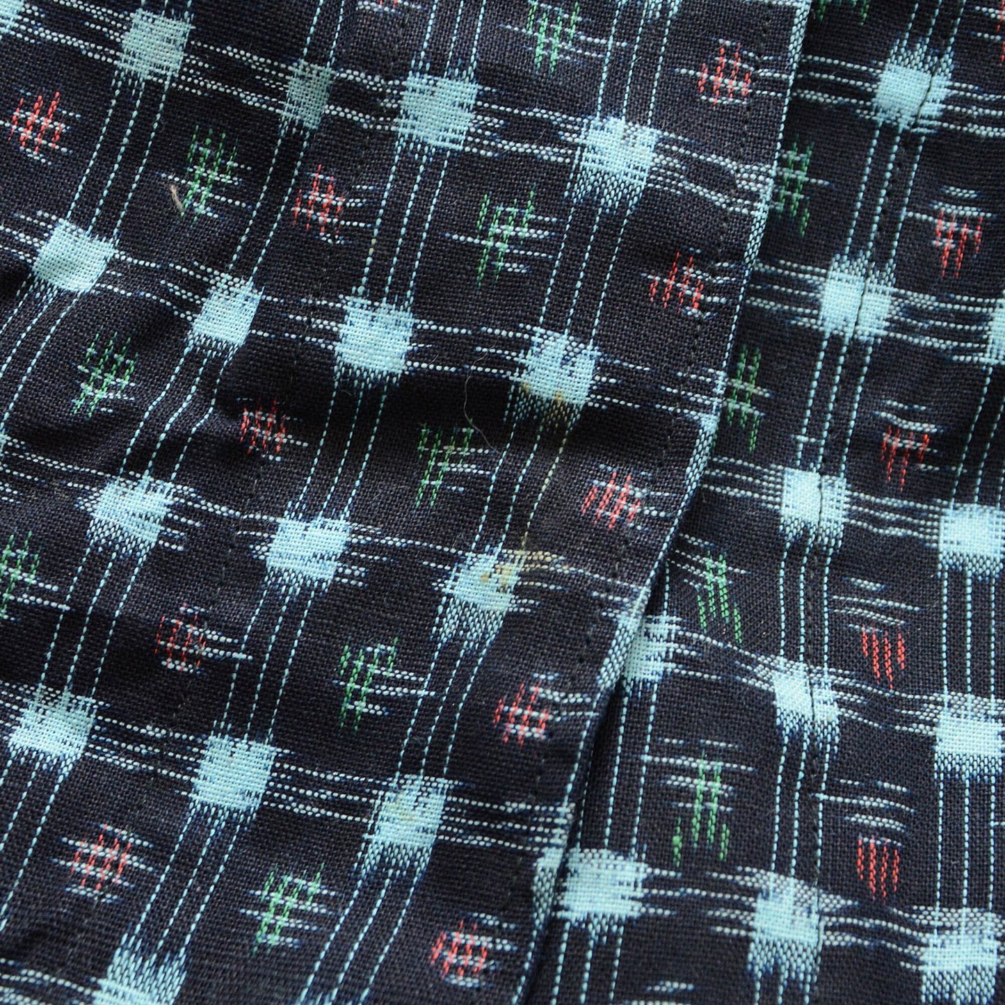 Japanese Fabric Vintage Kasuri Shirt Jacket Cotton Deadstock