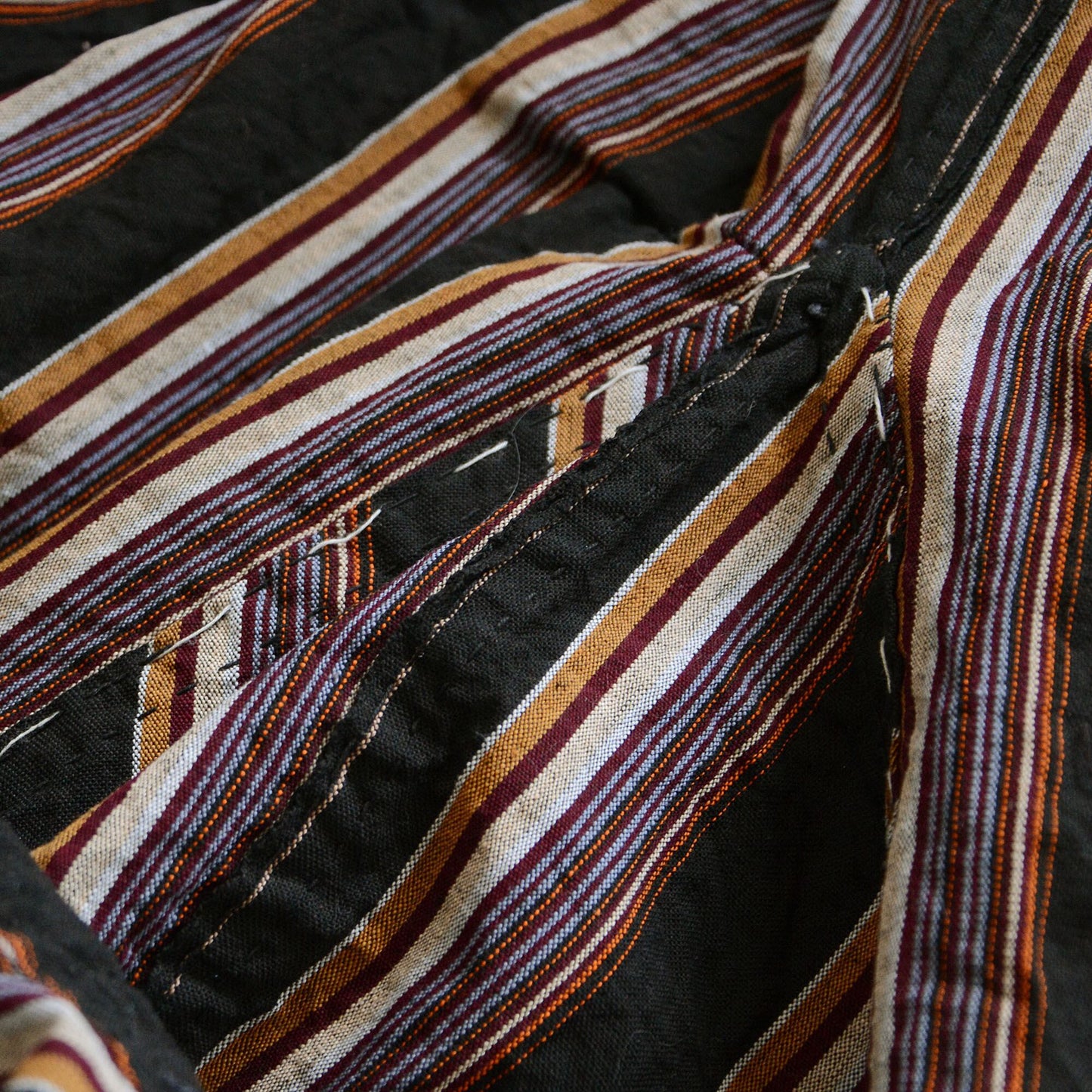 Monpe Pants Noragi Japanese Fabric Cotton Stripe Pattern Vintage