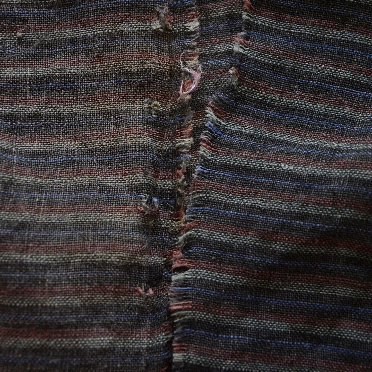 Boro Fabric Japan Vintage Scraps Aizu Momen Cotton Stripe Pattern Textile