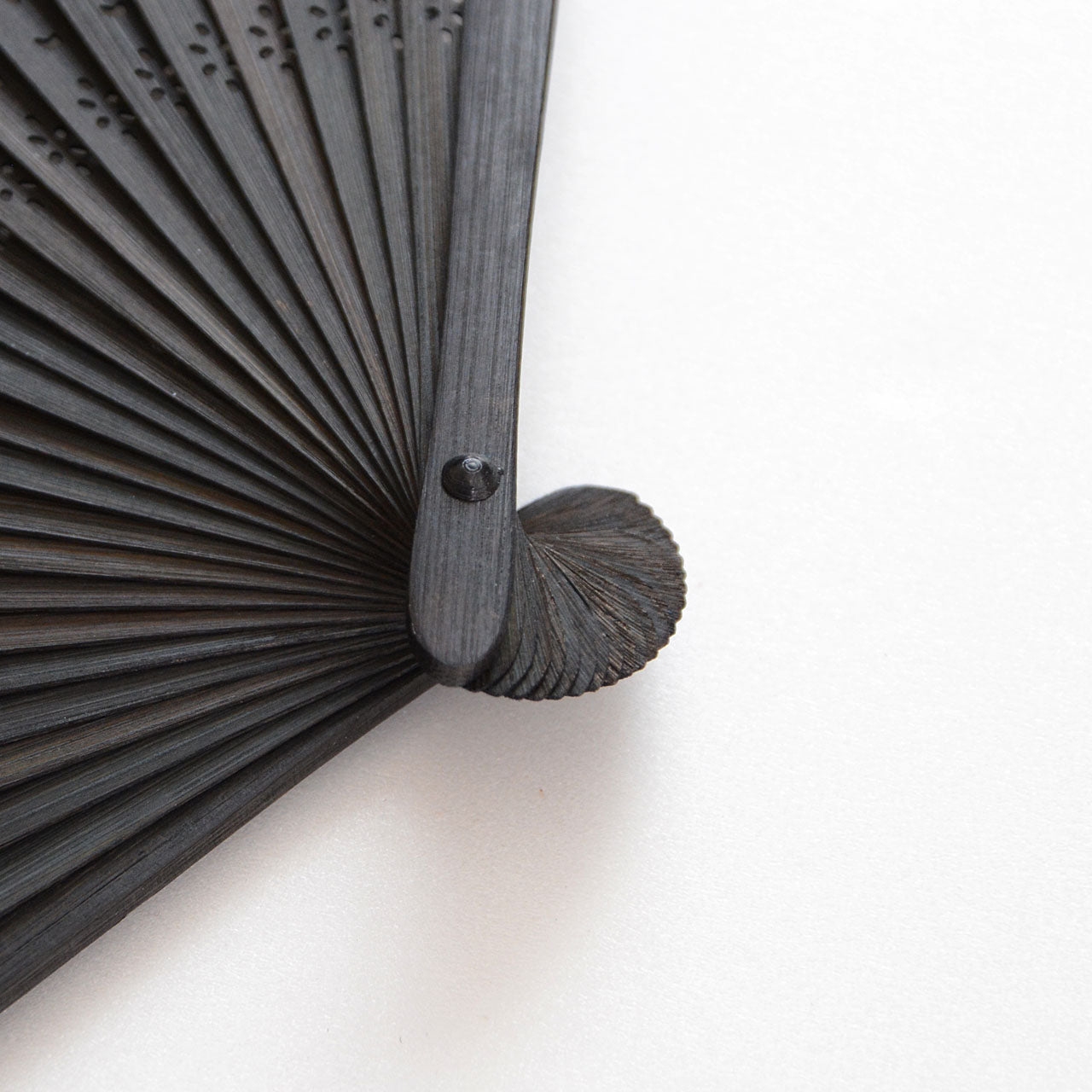 Bamboo frame folding fan with printed polyester surface