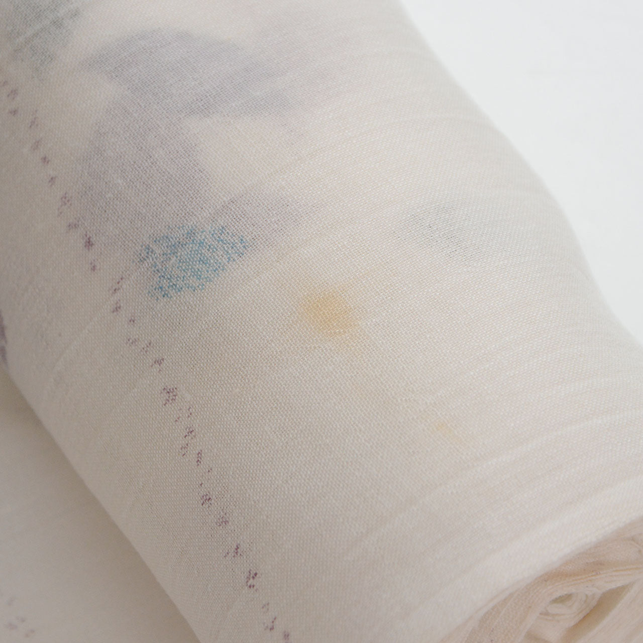 Traditional Japanese woven kasuri fabric bolt