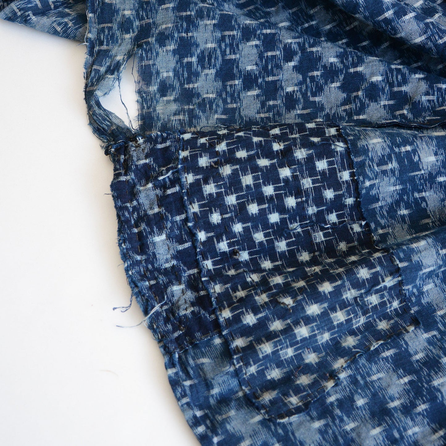 Boro Noragi Jacket Kimono Japanese Fabric Cotton Kasuri Vintage Indigo Crazy Patchwork