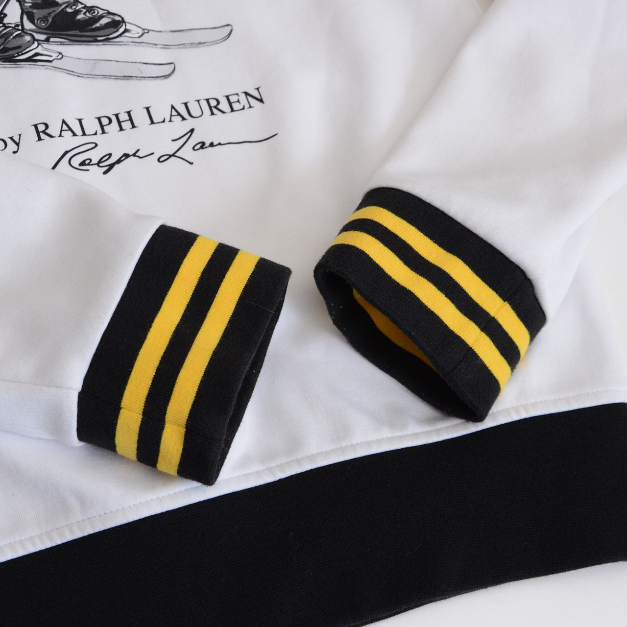 Polo Bear graphic sweatshirt inspired by winter sports theme