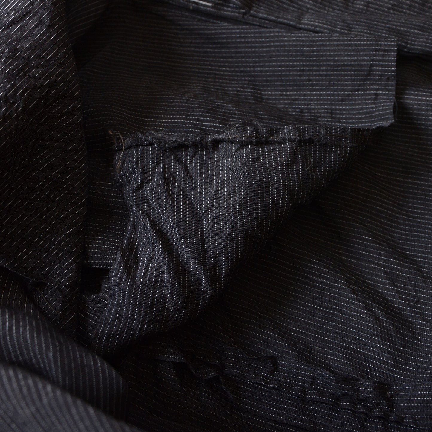 Haori Jacket Men Kimono Japanese Fabric Cotton Vintage Pinstripe Pattern