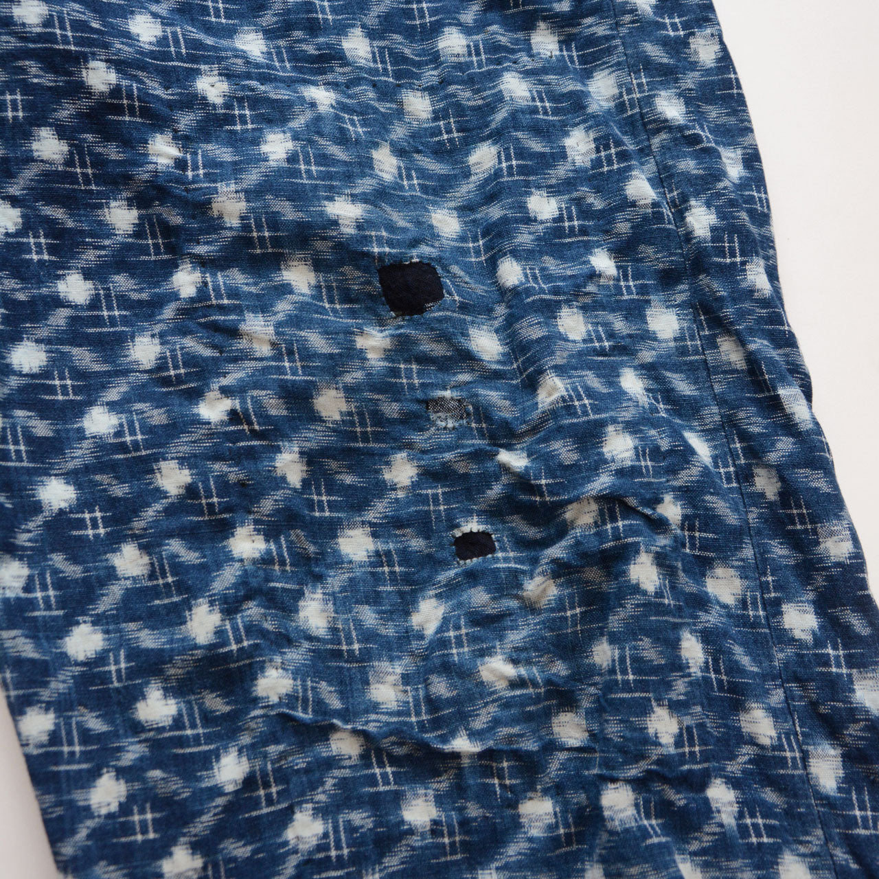 Mid-Showa Japanese noragi pants with patch pockets and rustic charm