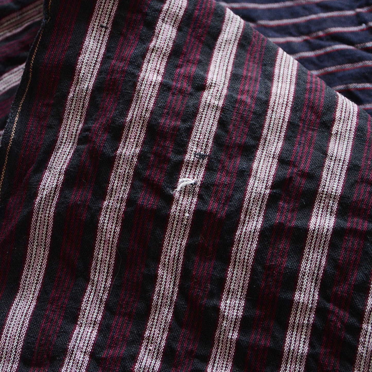Vintage Japanese Fabric Scraps Set Cotton Stripe Pattern Vintage B9