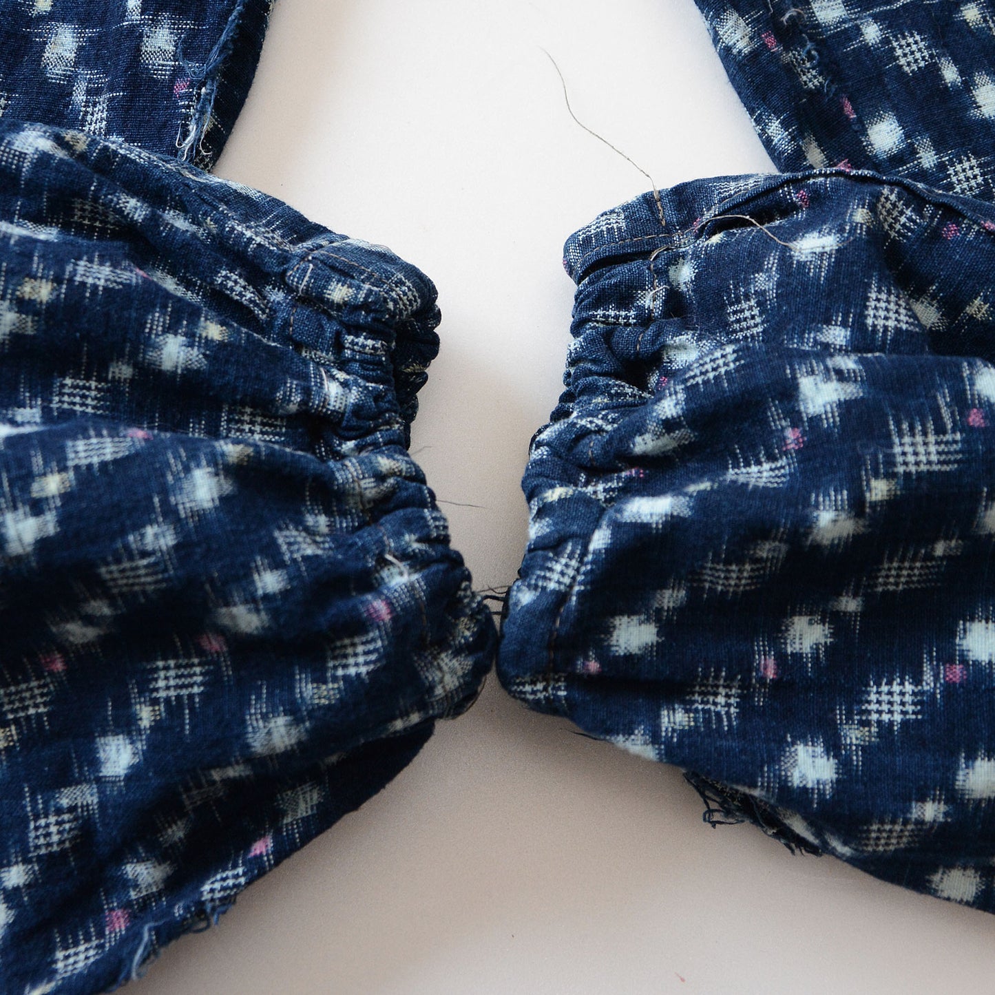 Monpe Pants Noragi Japanese Fabric Vintage Indigo Kasuri Pattern