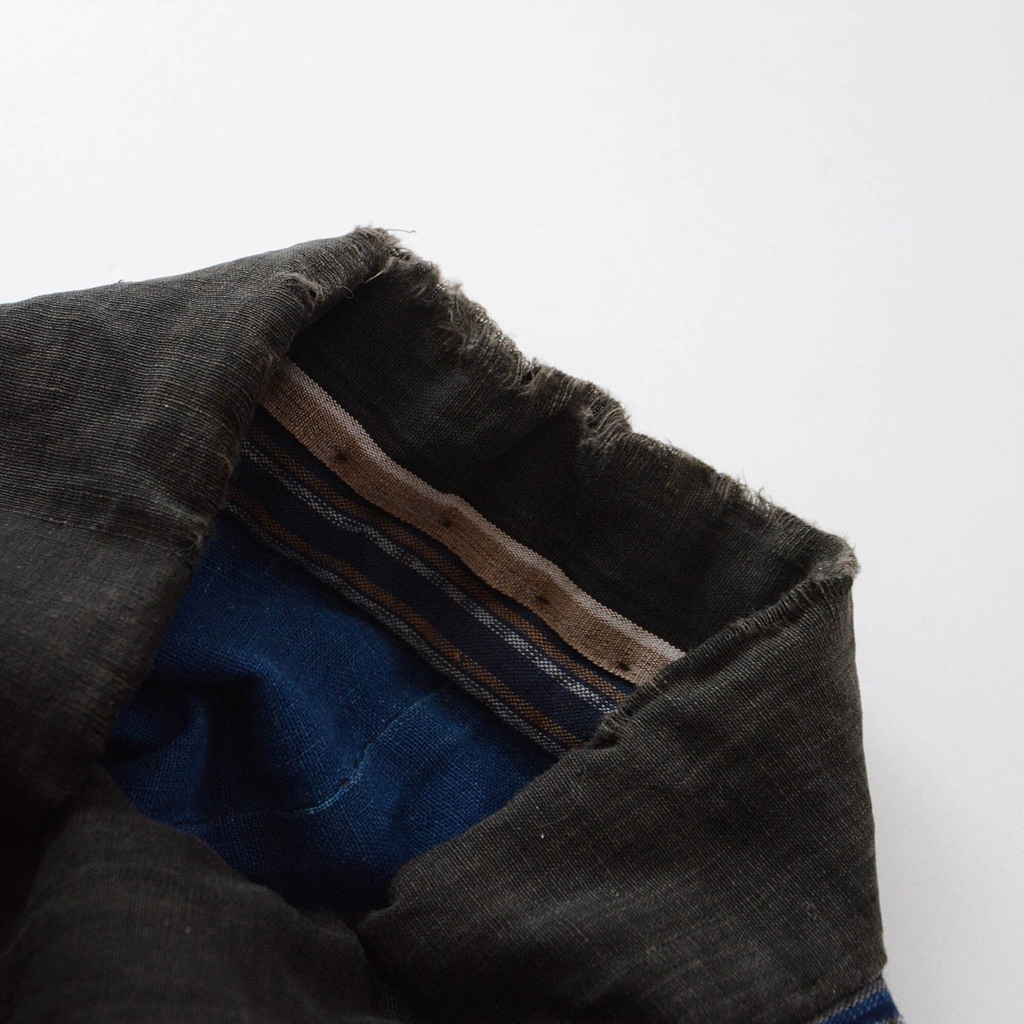 Noragi Jacket Indigo Dyed Kimono Japanese Fabric Cotton Vintage Crazy Pattern
