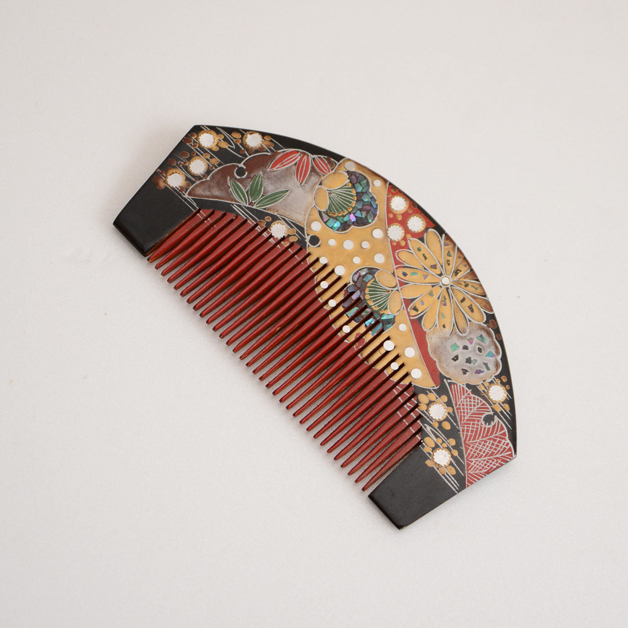 Set of antique Japanese lacquerware accessories
