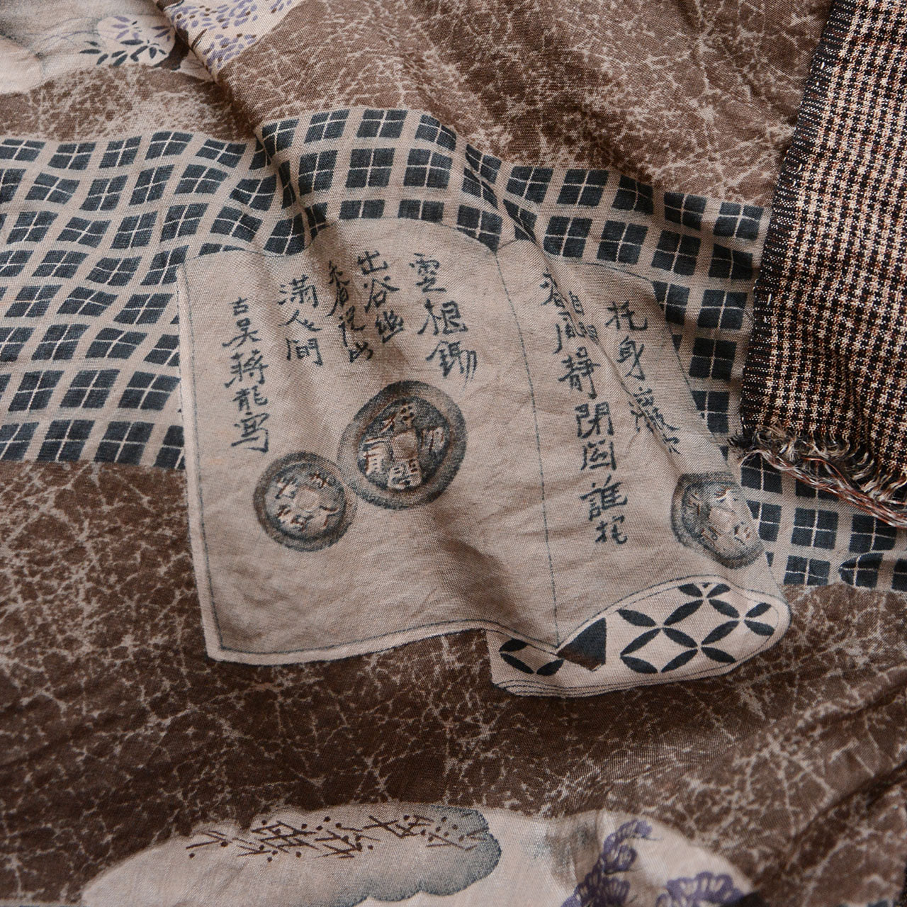 Vintage Japanese Men's Haori Kimono | Traditional Patterned Jacket | Antique Kimono Coat
