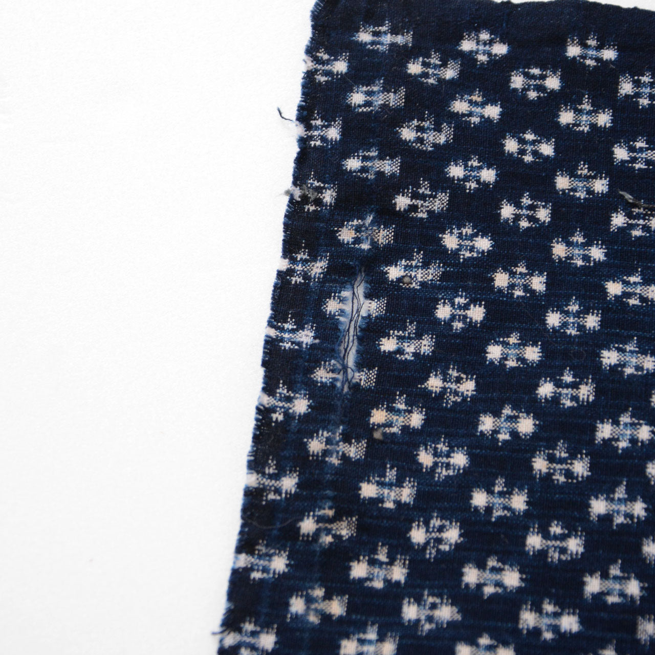 Japanese antique cotton with visible wear and natural aging
