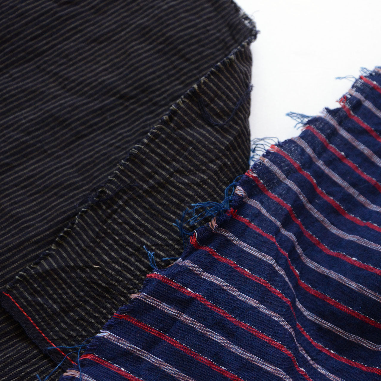 vintage Japanese cotton stole with natural wrinkles