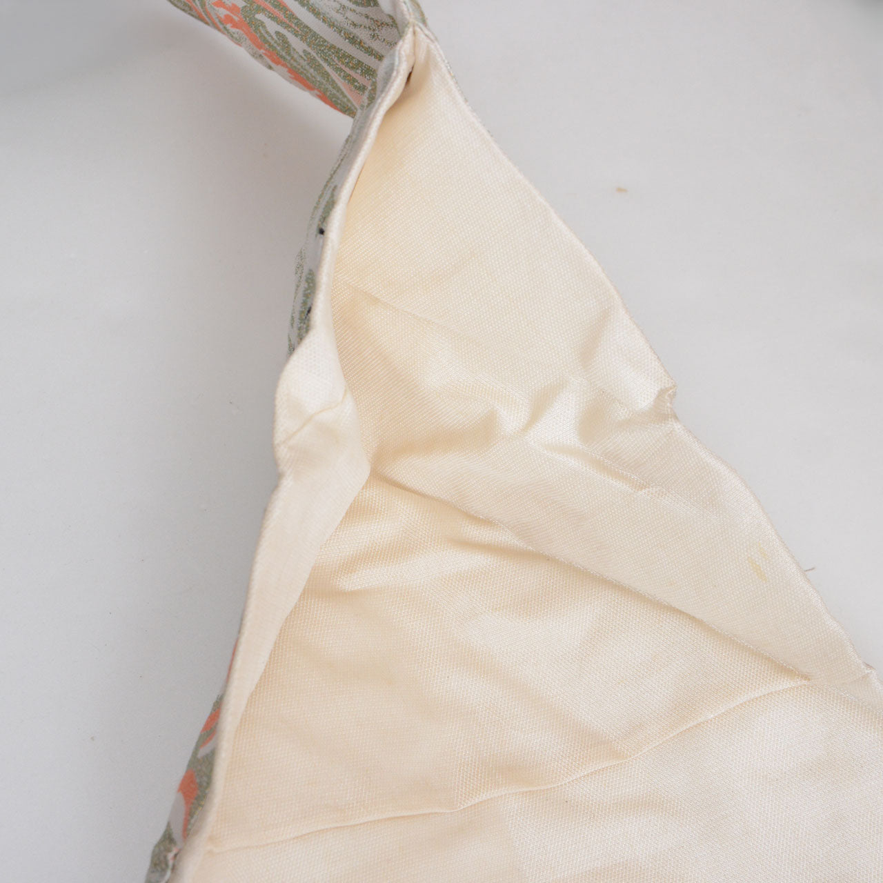 Antique Nagoya obi belt from Japan with retro geometric flowing pattern