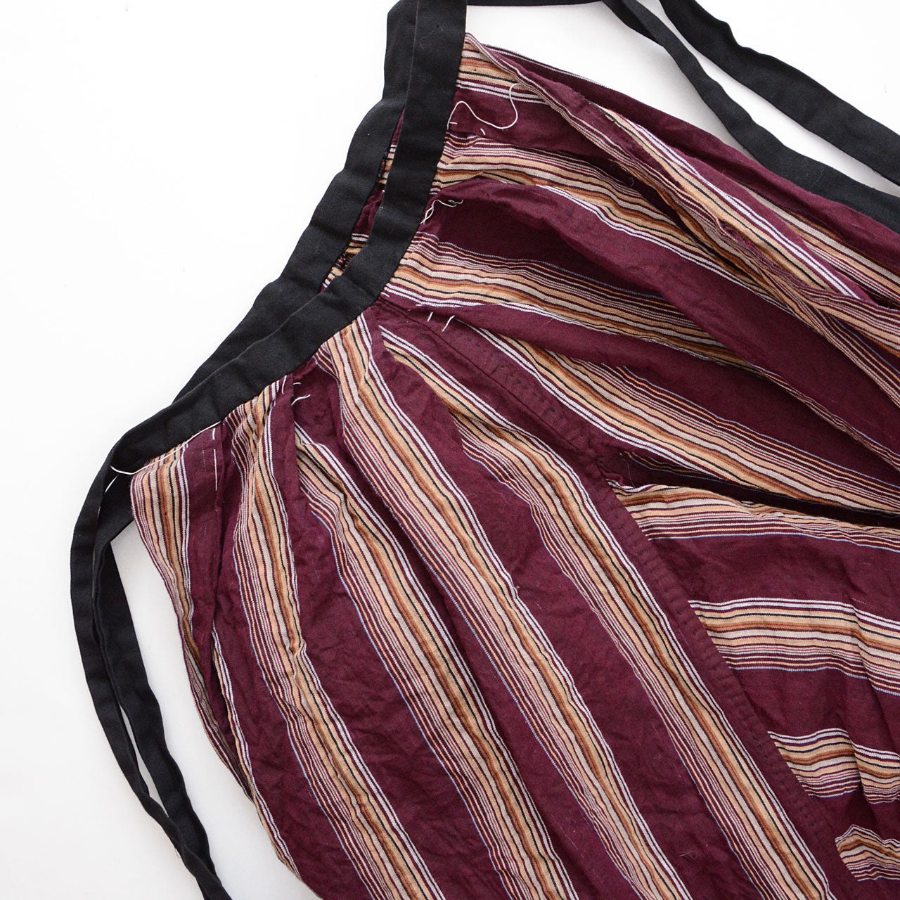Mid-century vintage striped monpe pants for Japanese workwear collection