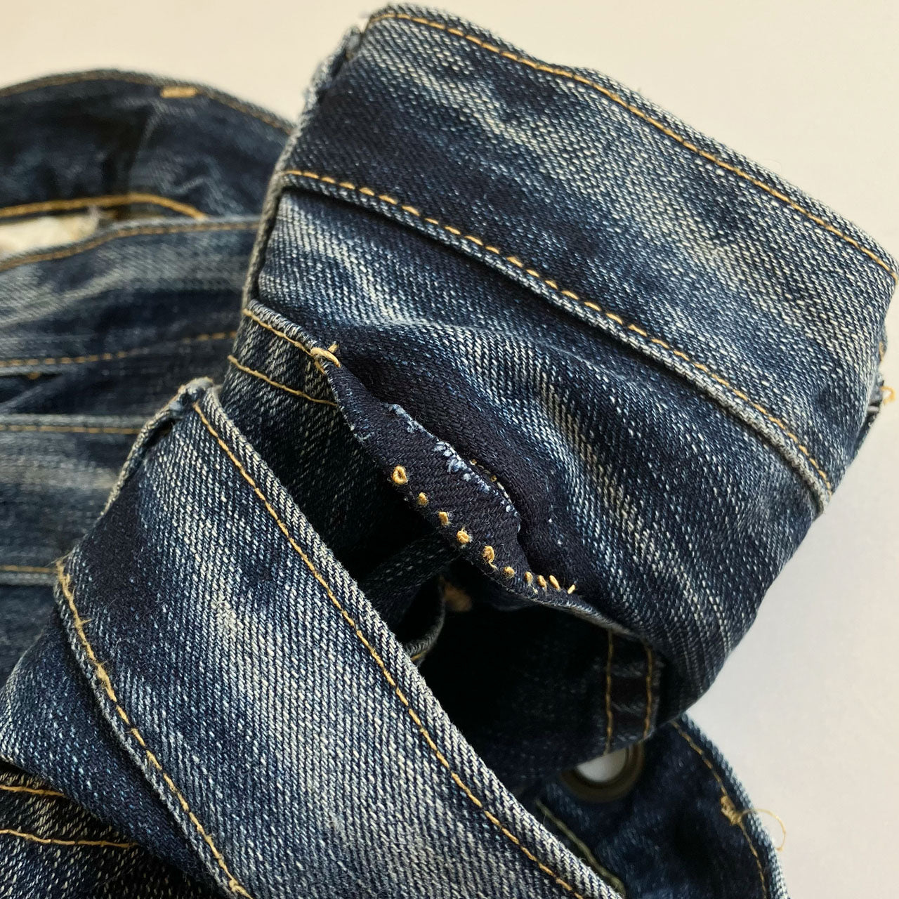 PPFM 90s 00s denim featuring distressed details
