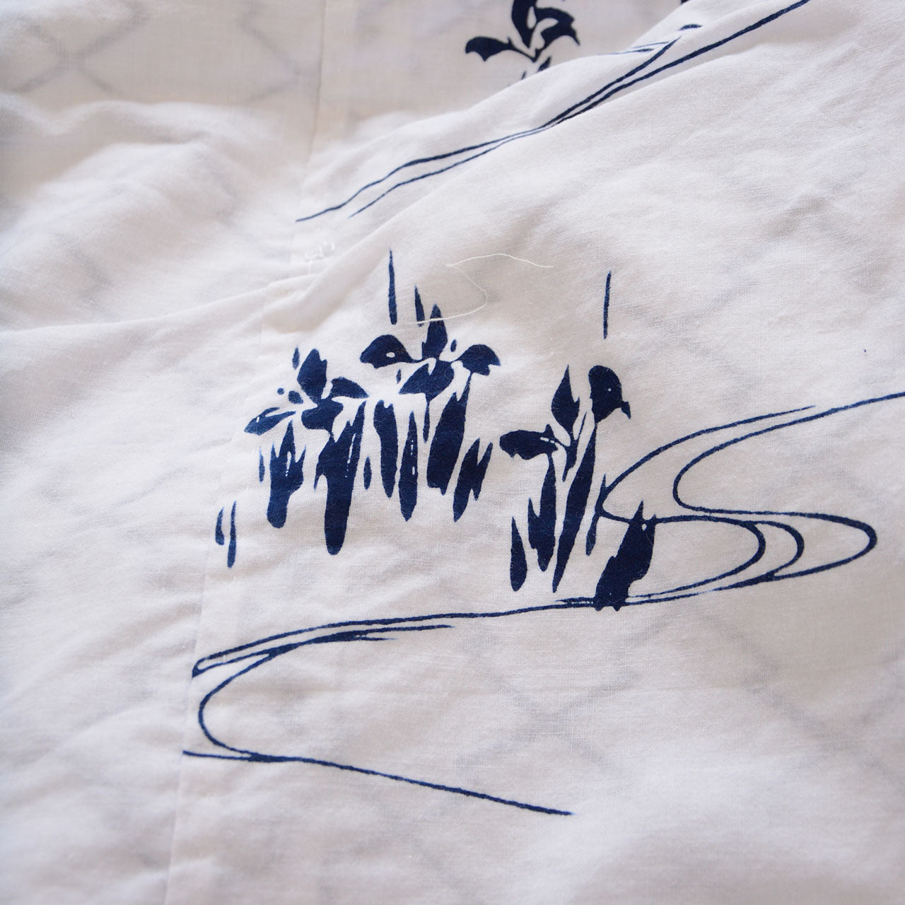 Traditional Japanese cotton fabric repurposed into patchwork textile