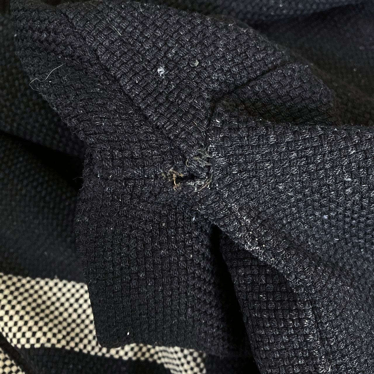 Traditional workwear jacket with sashiko stitching from Japan
