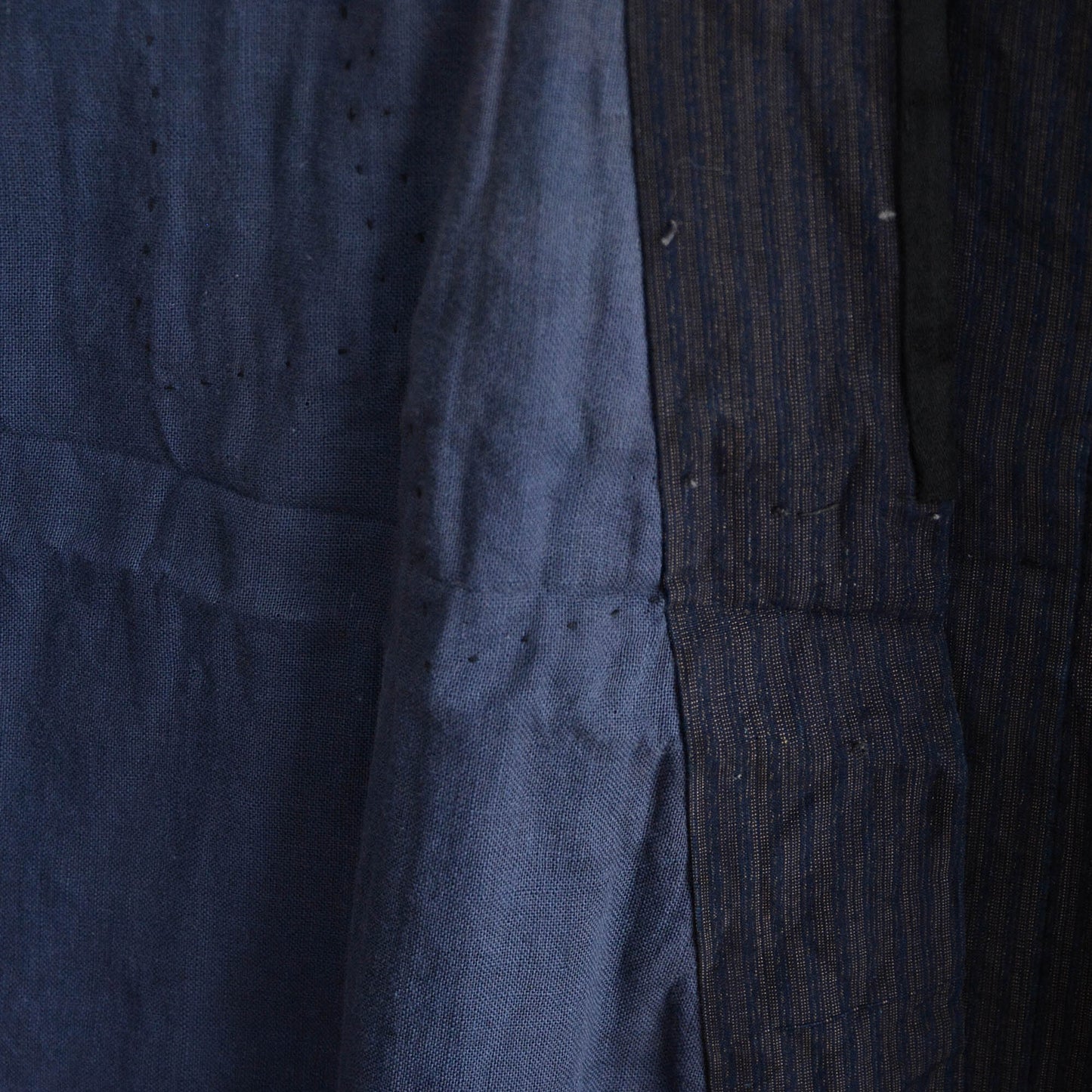 Crazy Patchwork Indigo Kimono Robe Long Japanese Fabric Vintage