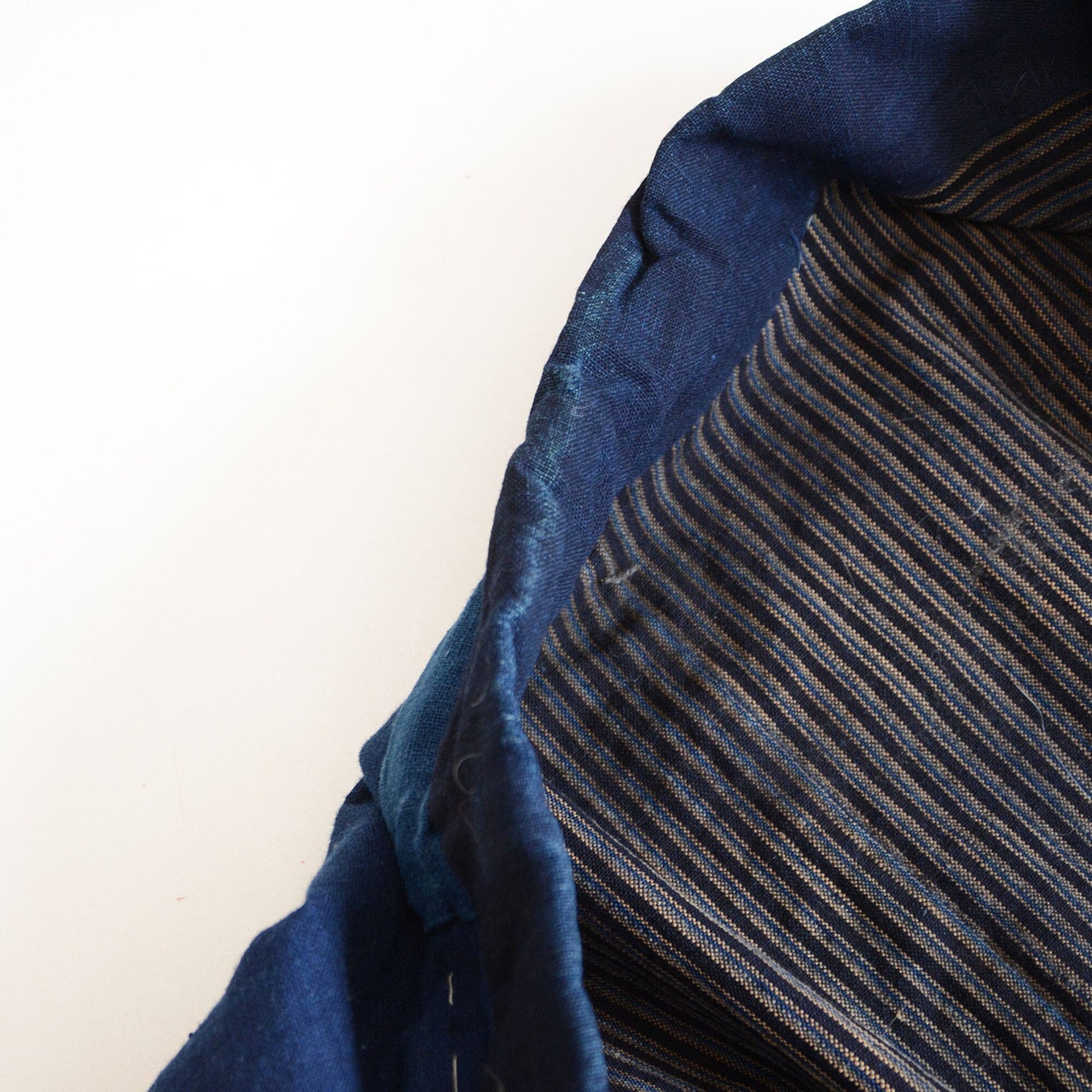 Detailed view of traditional Japanese Noragi collar design