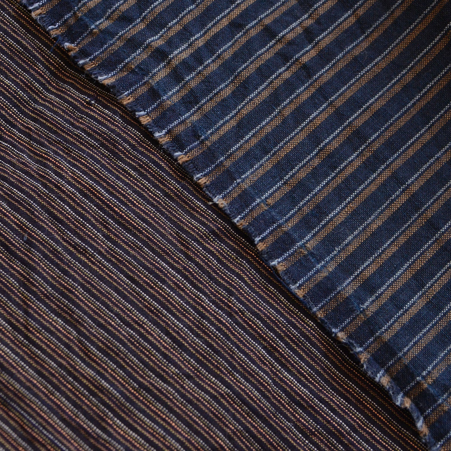 Japanese Fabric Scraps Set Cotton Stripe Pattern Vintage B7