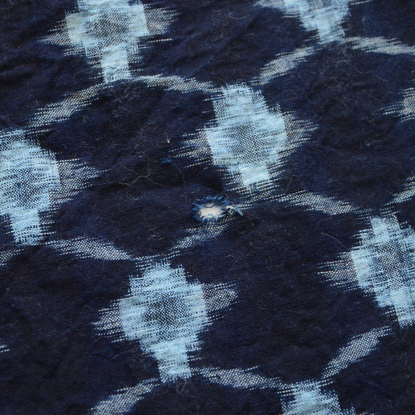 Japanese Fabric Scraps Cotton & Linen Kasuri Pattern Indigo etc Vintage Set of 3 B2