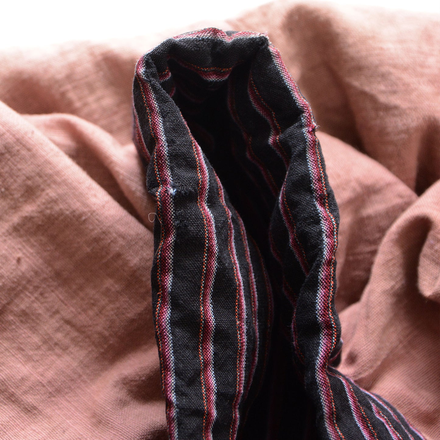 Boro Noragi Antique Kimono Jacket Japanese Fabric Cotton Vintage Stripe Pattern Crazy Patchwork Fade