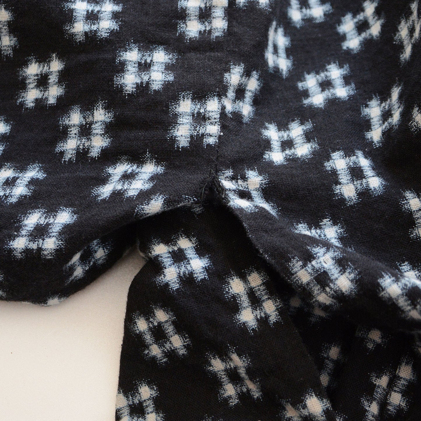 Noragi Jacket Kimono Japanese Fabric Cotton Vintage Kasuri Pattern