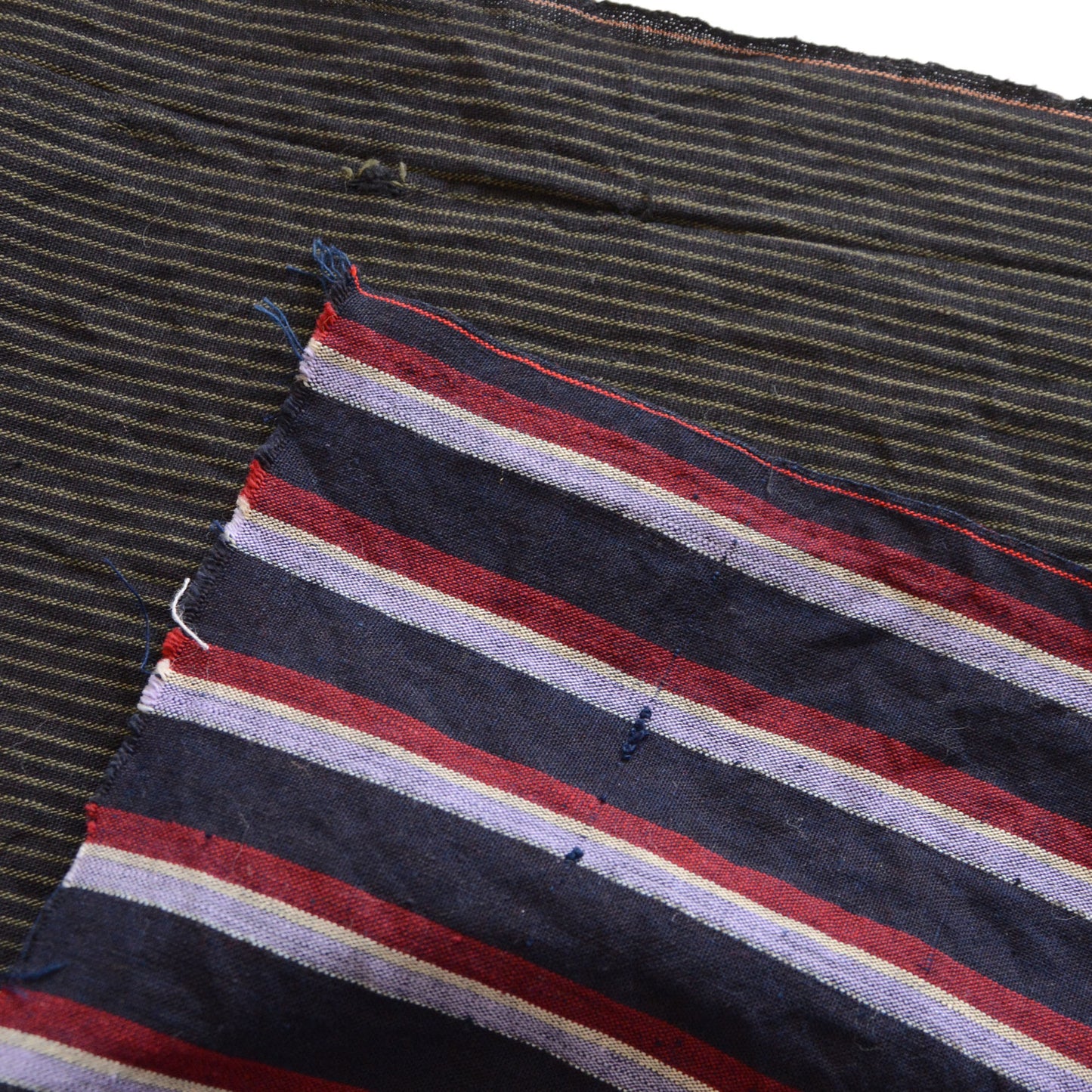 Vintage Japanese Fabric Scraps Set Cotton Stripe Pattern Vintage B11