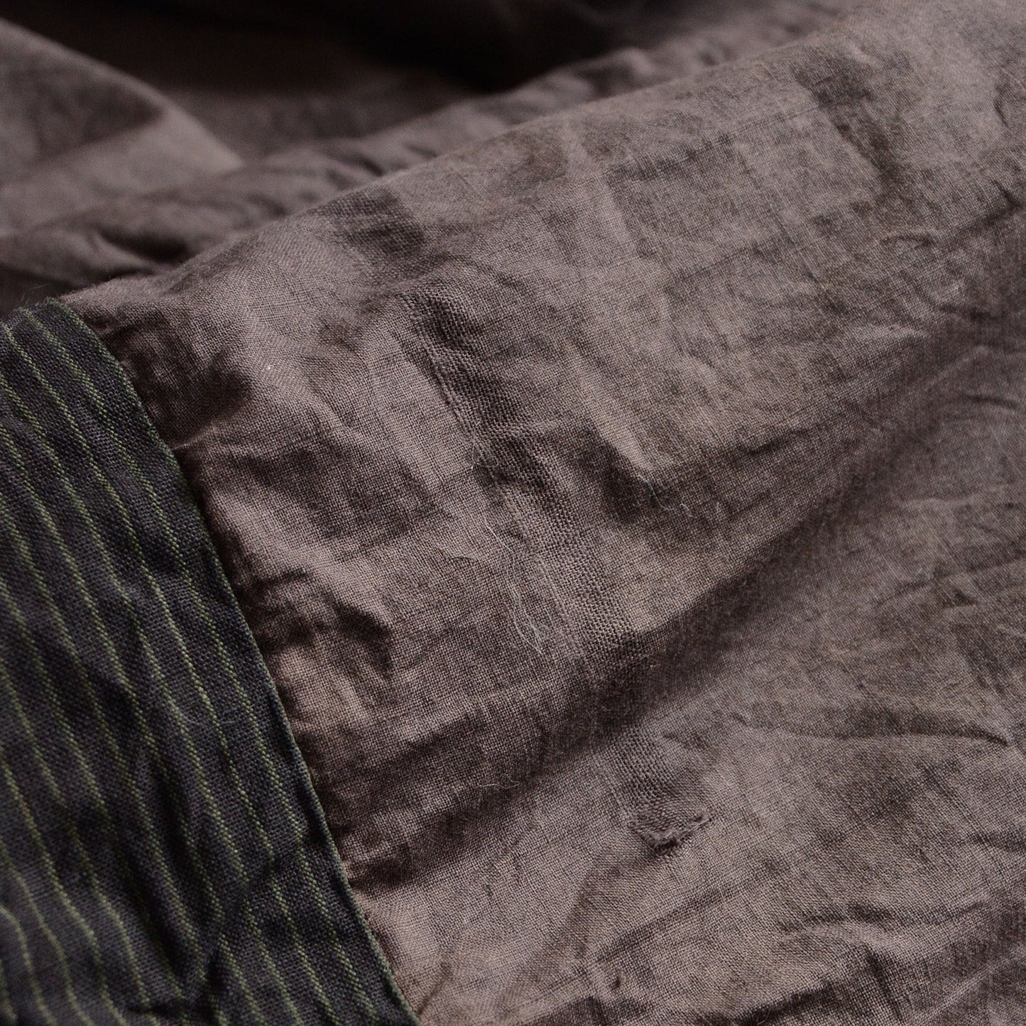 Kimono Robe Long Men Japanese Fabric Cotton Vintage Stripe Pattern