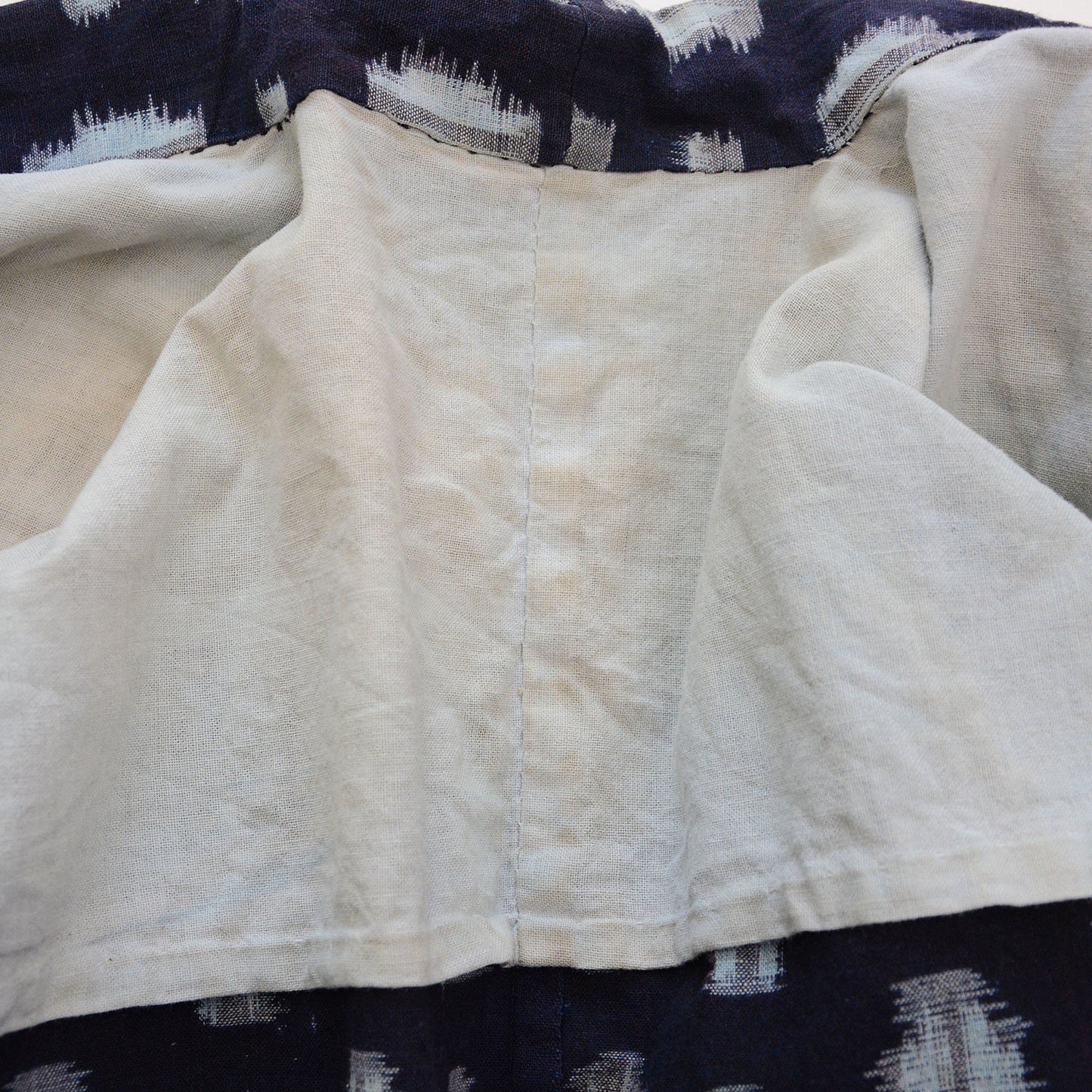 Noragi Jacket Kimono Japanese Fabric Cotton Vintage Indigo Kasuri Pattern