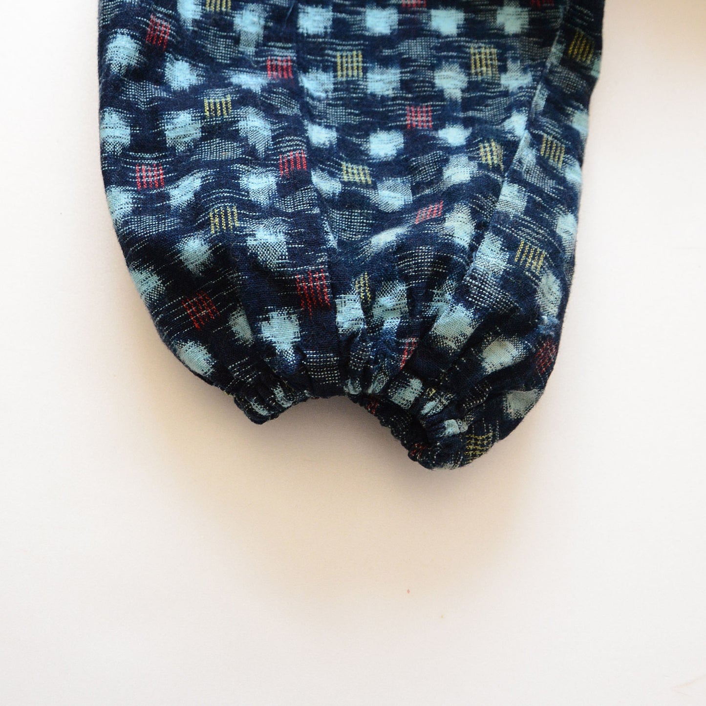 Kasuri Fabric Shirt Cotton Japanese Indigo Aizome Vintage