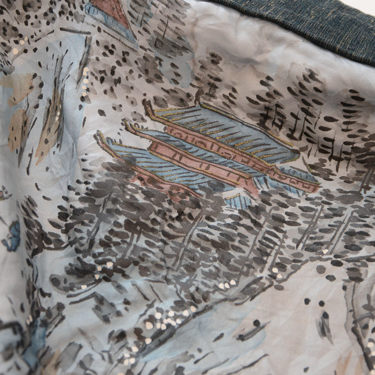 Vintage Showa-Era Men's Haori | Stunning Lining Art | Unique Modern Jacket Style