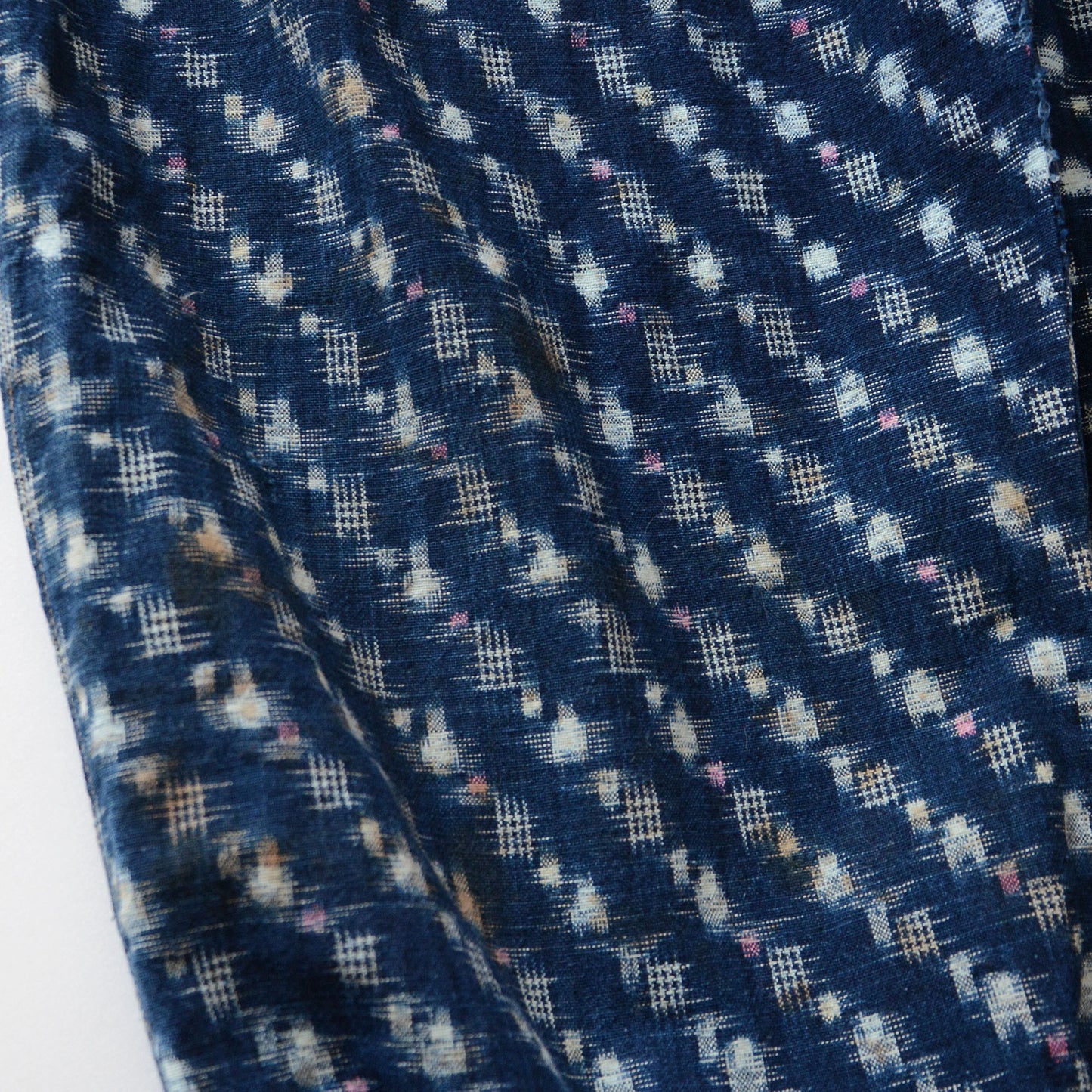 Monpe Pants Noragi Japanese Fabric Vintage Indigo Kasuri Pattern