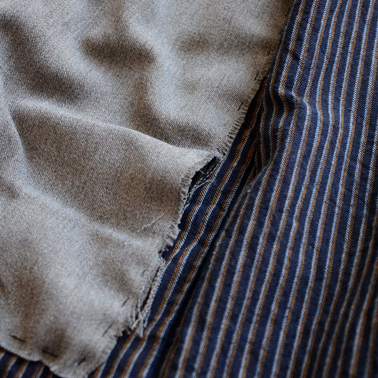 Functional Japanese work kimono with patch reinforcement