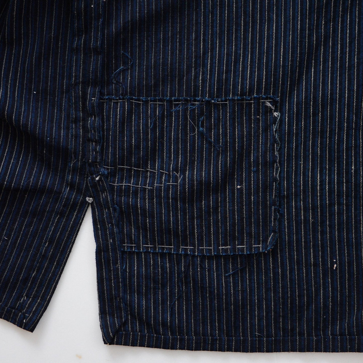 Boro Noragi Jacket Kimono Japanese Fabric Cotton Vintage Patchwork Repair Stripe Pattern