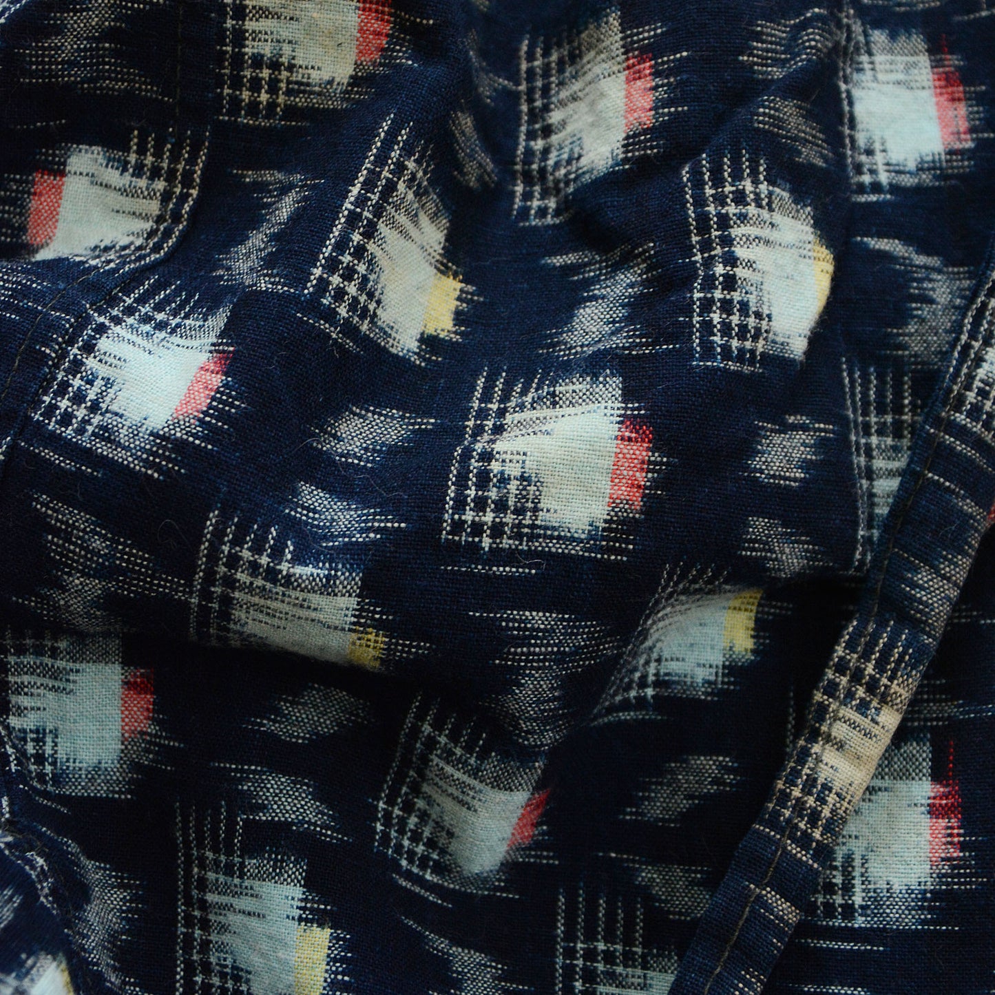 Monpe Pants For Children Kimono Japanese Fabric Vintage Indigo Aizome Kasuri Pattern