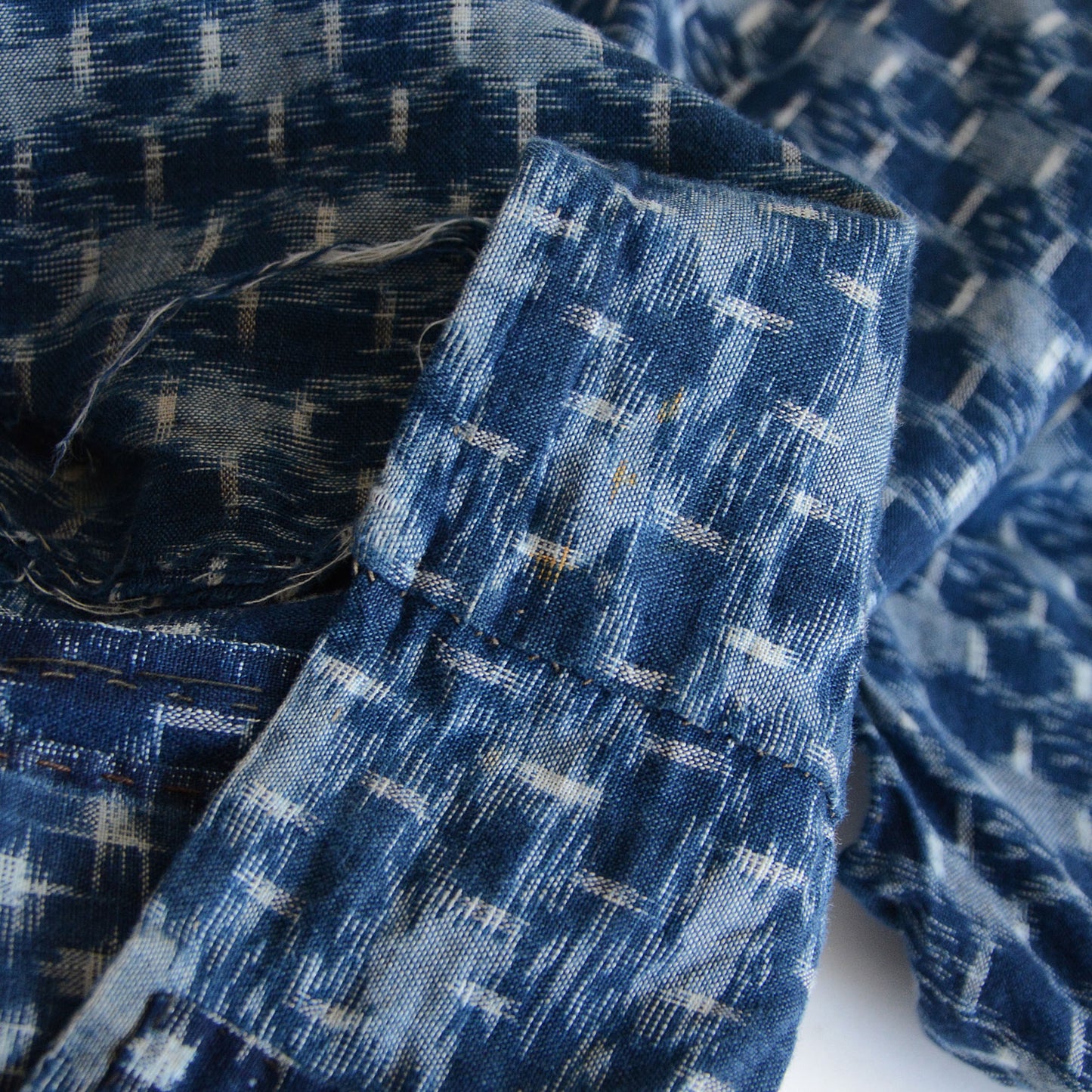 Boro Noragi Jacket Kimono Japanese Fabric Cotton Kasuri Vintage Indigo Crazy Patchwork