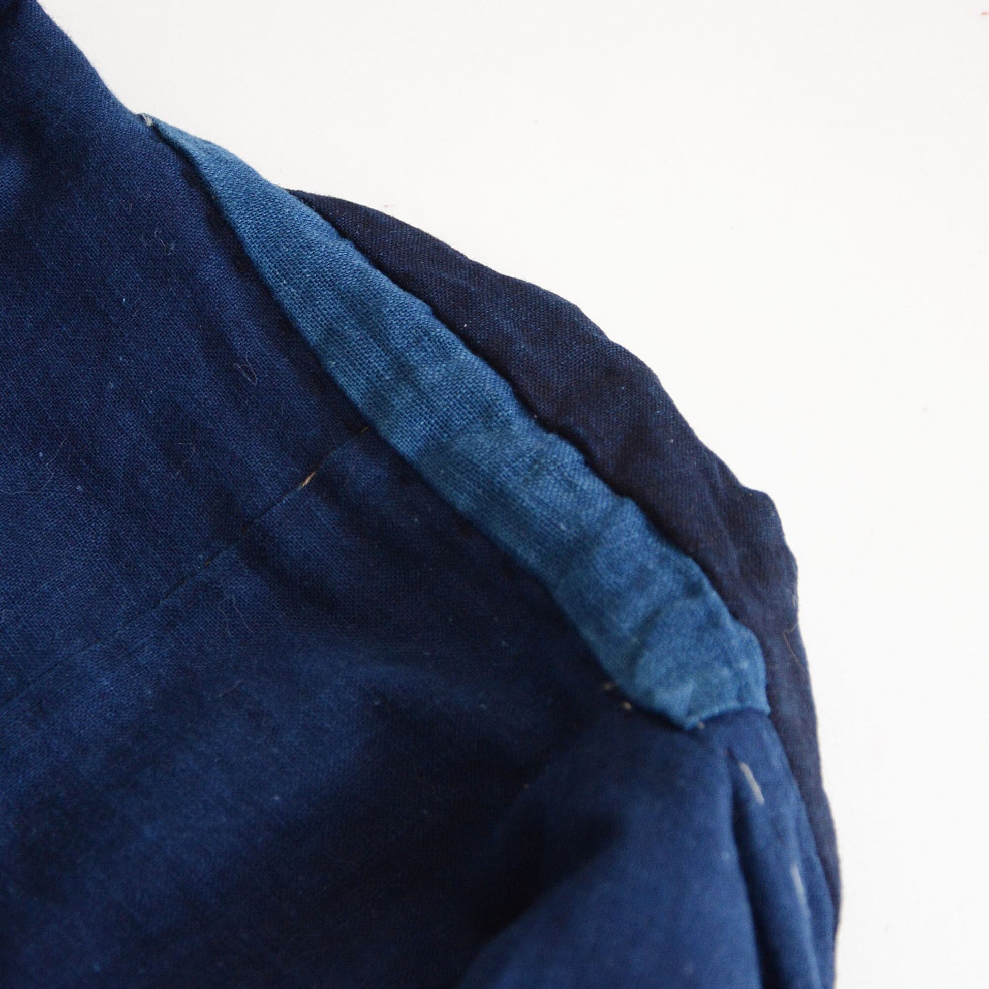 Close-up of Noragi collar with visible hand stitching